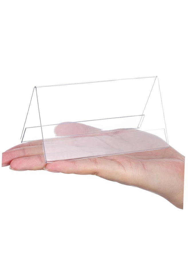 PTTIMFFM 6pcs Acrylic Desk Name Plate Holders, Double-Sided V-Shaped Sign Stands for Office, Meetings, Events & Table Displays - Image 3